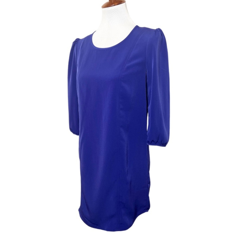 Urban Outfitters Royal Purple 3/4 Sleeve Pullover Peasant Shift Dress - Picture 4 of 10
